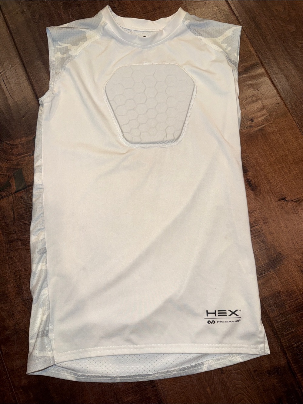 HEX Boy’s White Sleeveless Chest Protector Baseball Shirt